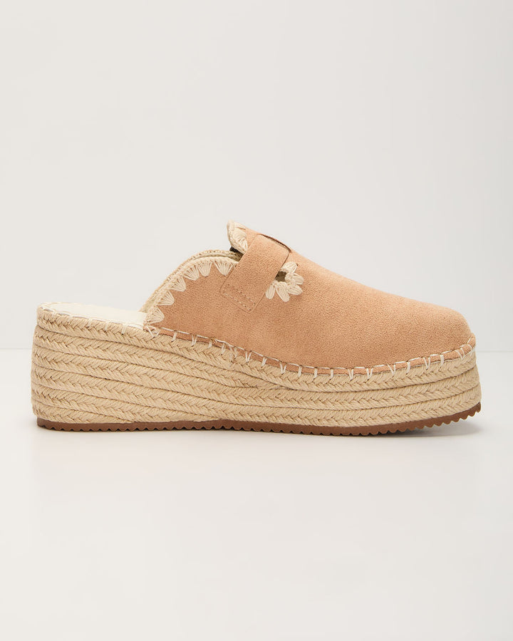 Esme Suede Platform Mule