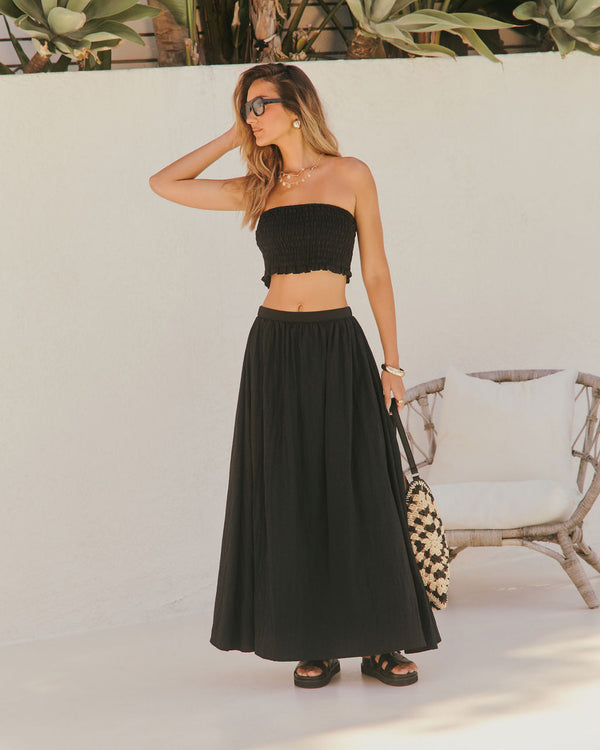 Sunveil Ripstop Maxi Skirt Black