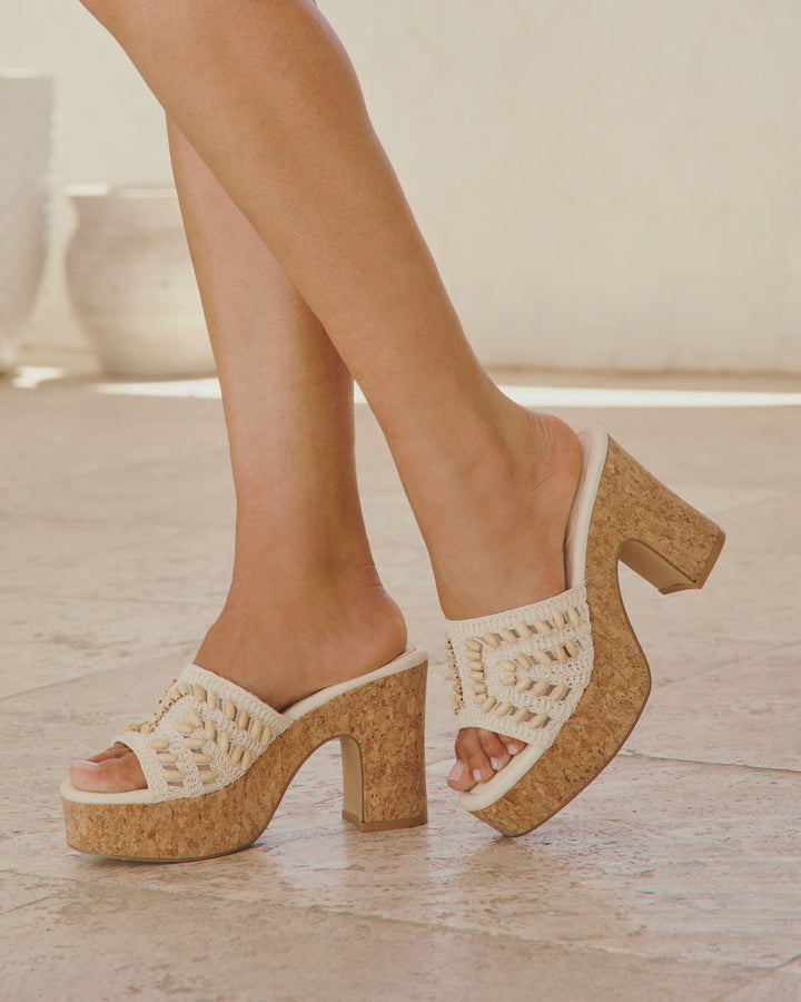 Madisson Shell Crochet Platform Sandal