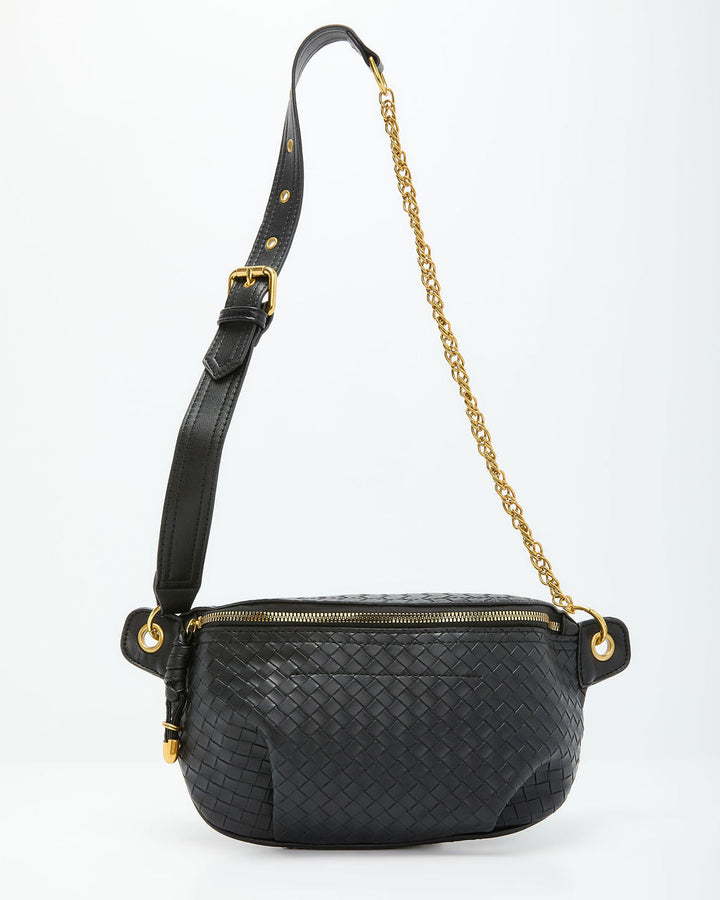 Lennah Woven Leather Belt Bag