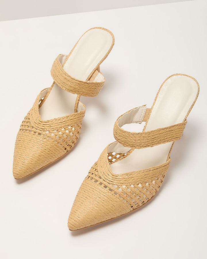 Freshly Picked Raffia Pointed Toe Mule