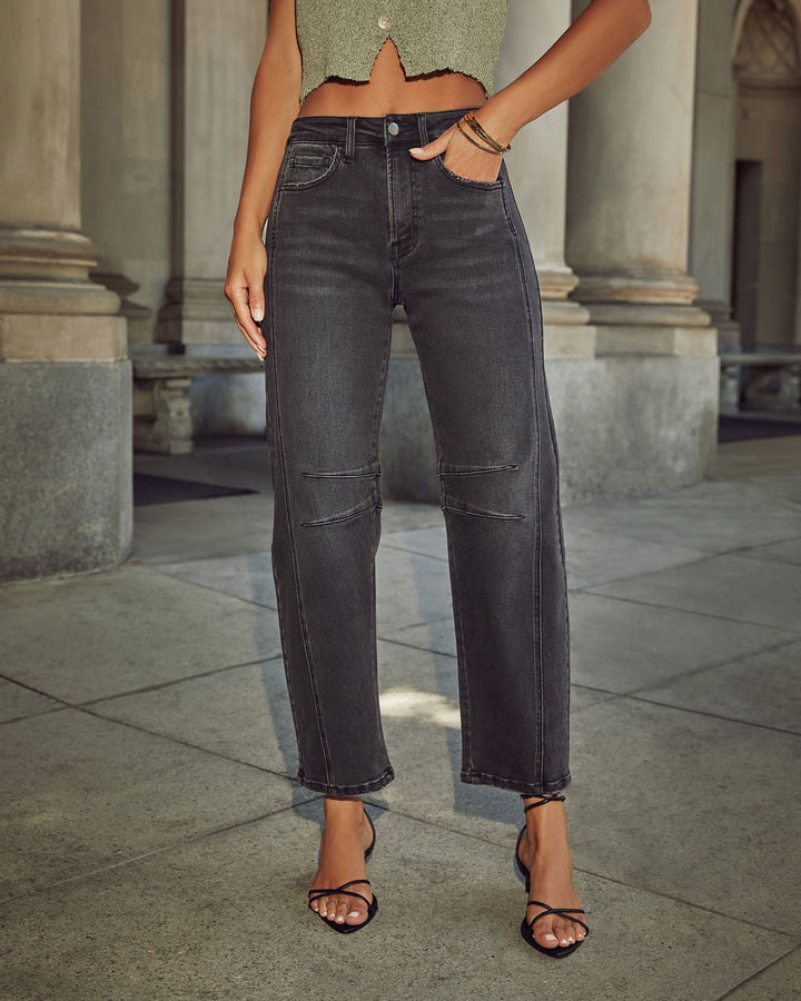Wild Honey Stretch High Rise Barrel Jeans