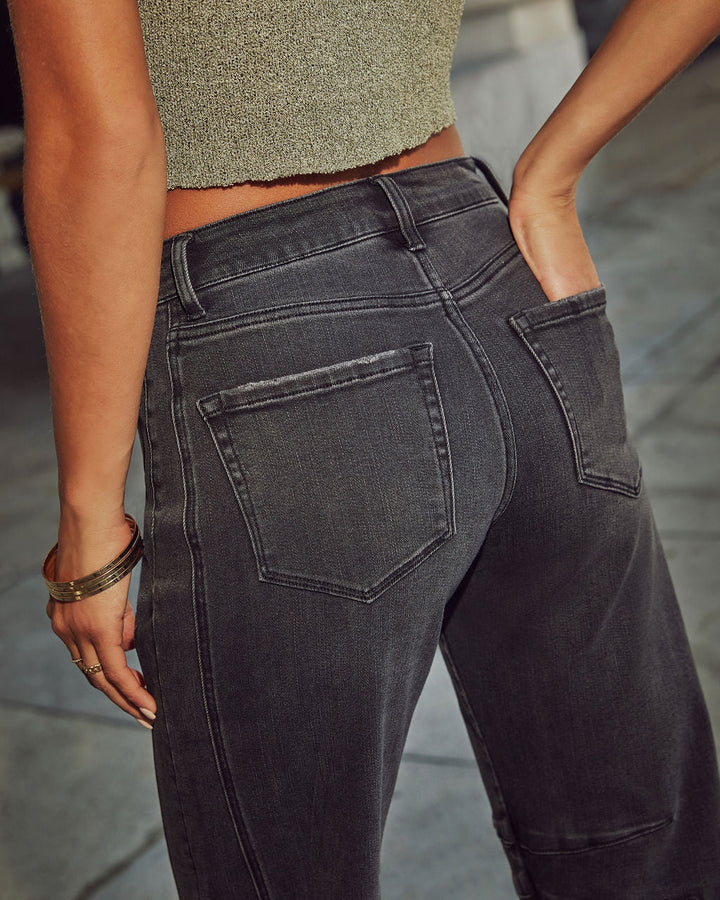 Wild Honey Stretch High Rise Barrel Jeans