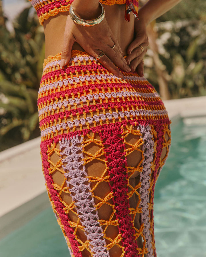 Mirena Crochet Maxi Cover Up Skirt