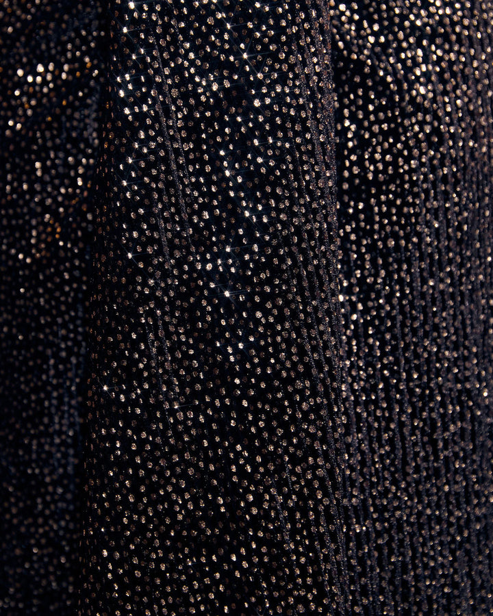 Light Show Draped Velvet Maxi Dress