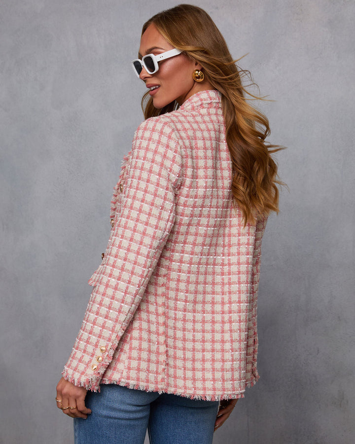 Darling Me Tweed Double Breasted Blazer