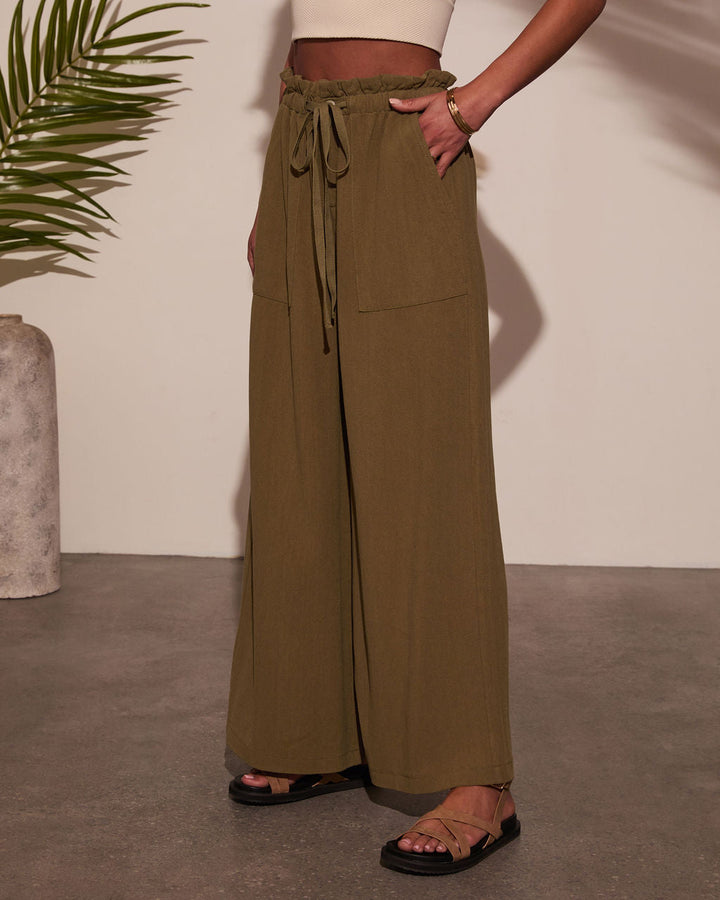 Journey On Linen Drawstring Pants