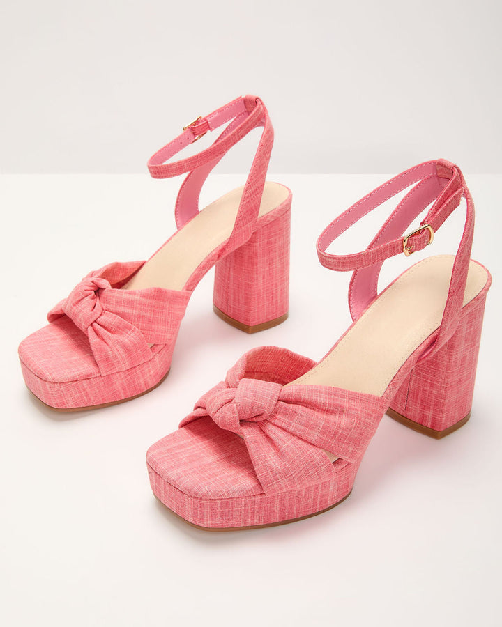 Mikah Twist Knot Platform Heels