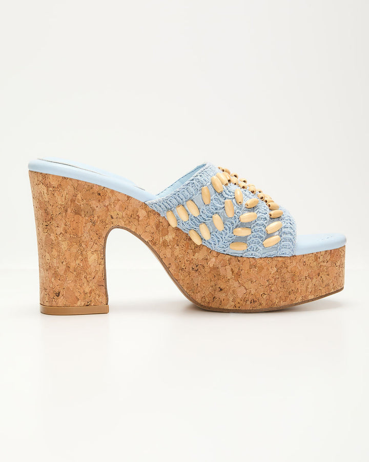 Madisson Shell Crochet Platform Sandal