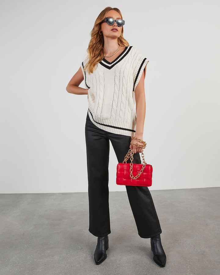 You Already Know Cable Knit Sweater Vest