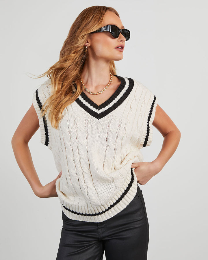 You Already Know Cable Knit Sweater Vest