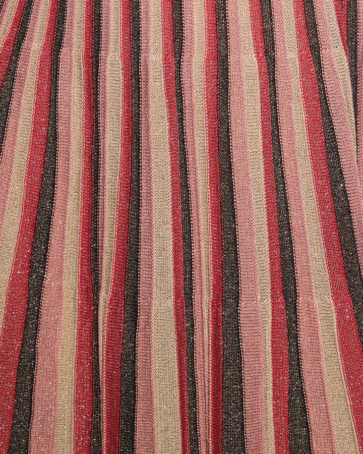 Lalita Striped Lurex Mockneck Mini Dress