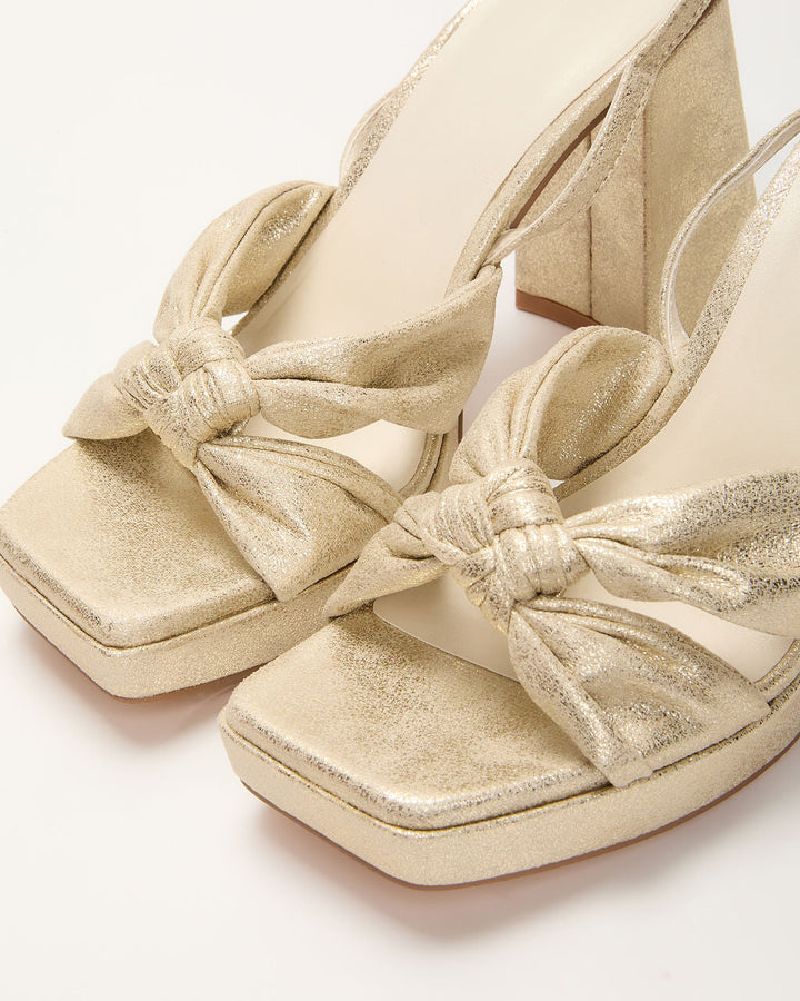 Fairydust Metallic Twist Front Heels