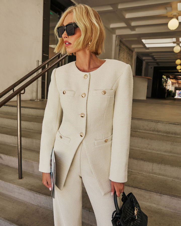 Kayleen Tweed Jacket Cream