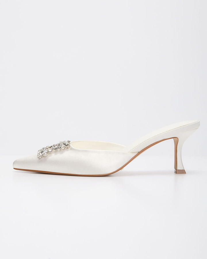 Lets Dance Rhinestone Buckle Mule