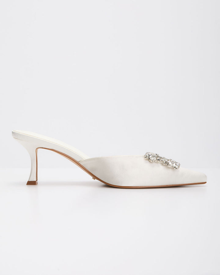 Lets Dance Rhinestone Buckle Mule