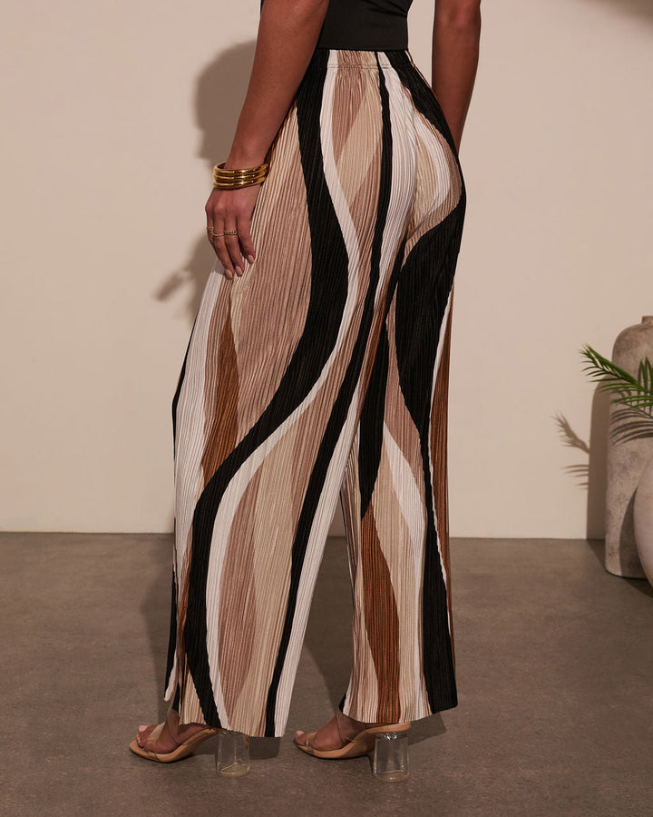 Milley Plisse Abstract Pants