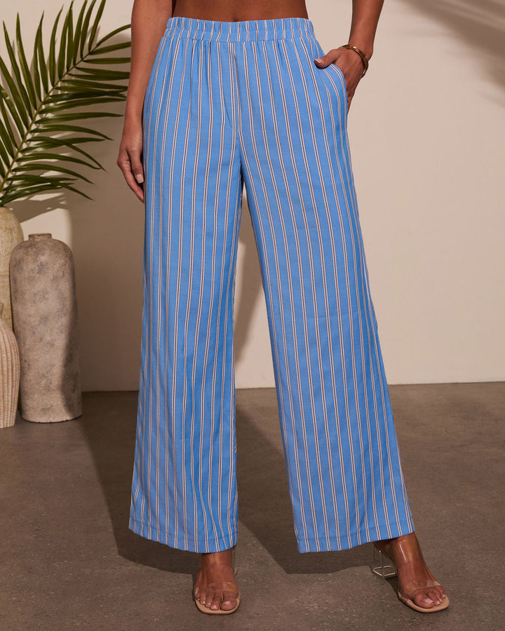 Ashton Pinstripe Wide Leg Pants