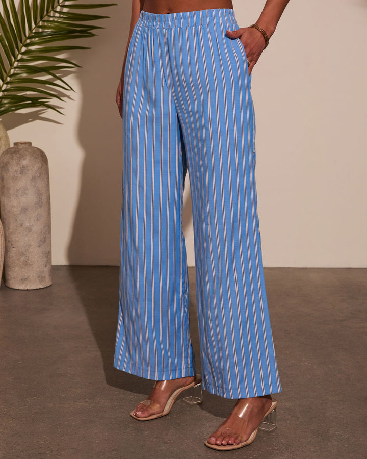 Ashton Pinstripe Wide Leg Pants