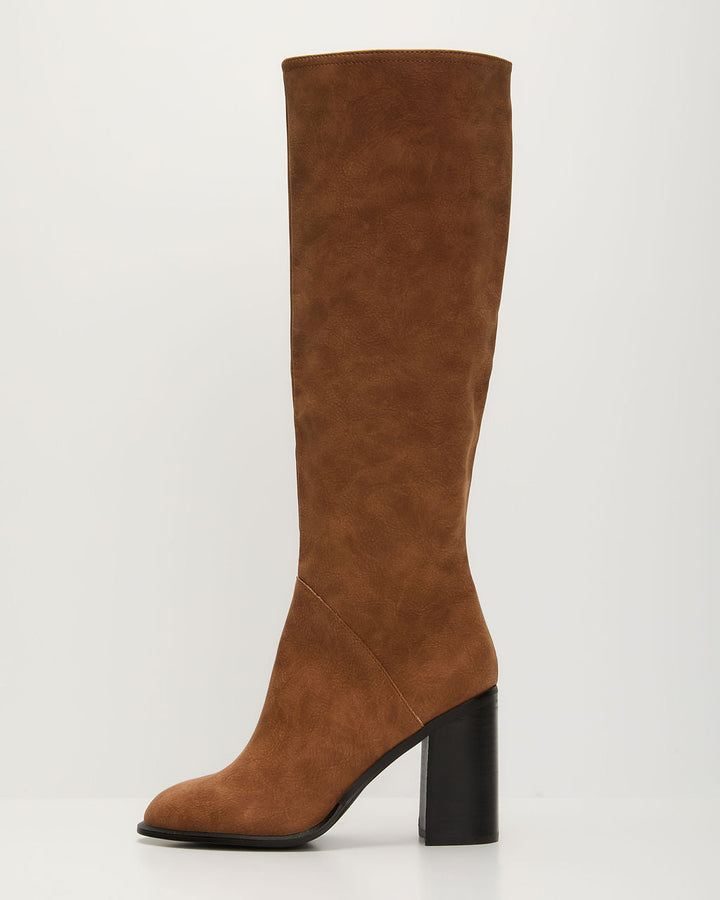 Always Here Block Heel Knee High Boots