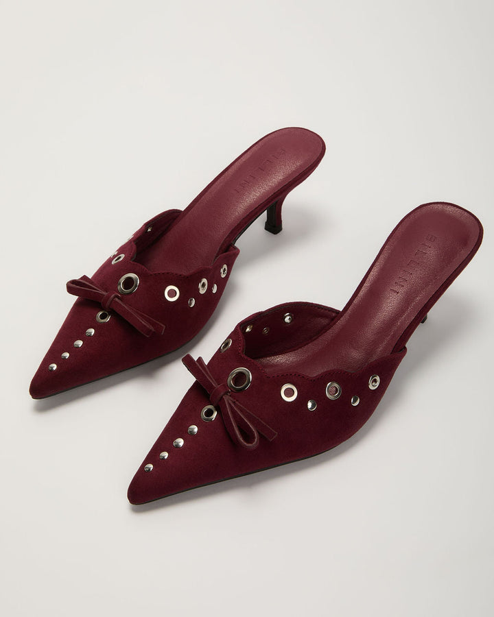 Maven Grommet Hole Pointed Toe Mule
