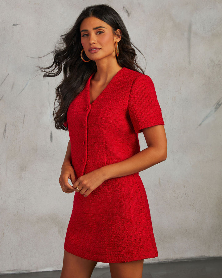 CC Me Tweed Button Down Top