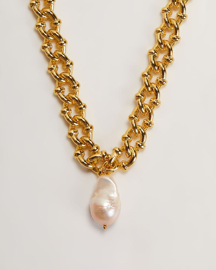 Pearl Pendant 18k Gold Plated Necklace