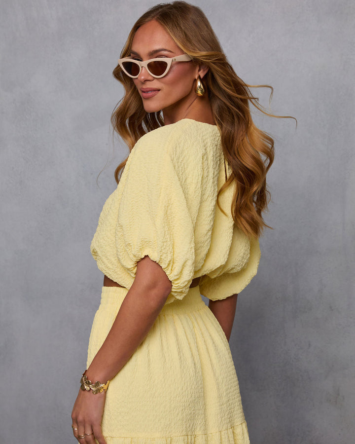 Liena Gauze Cropped Top