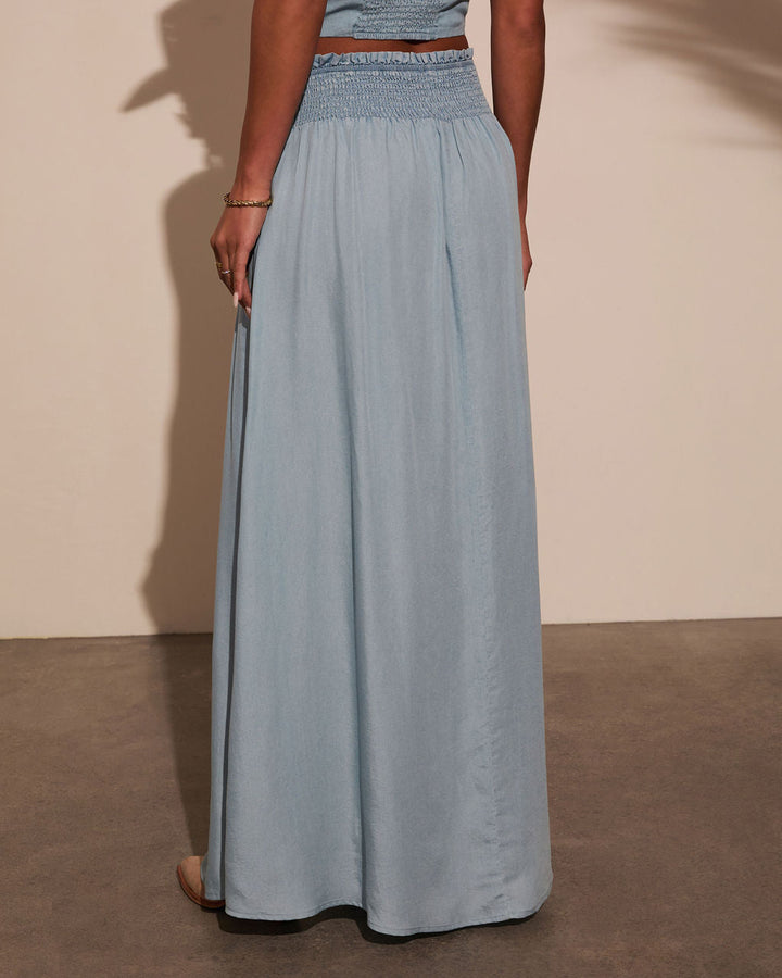 Briena Chambray Maxi Skirt