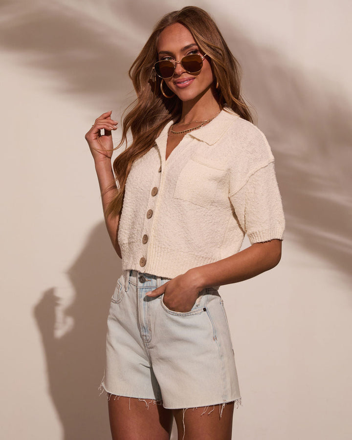 In My Dreams Curled Knit Top