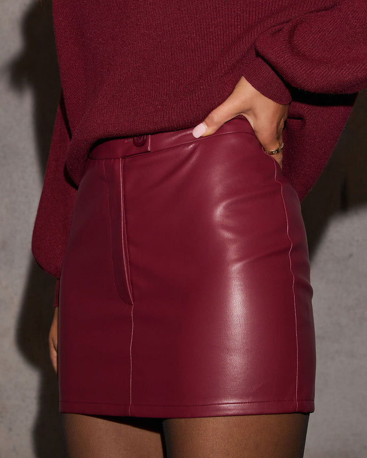 Step Out Leather Mini Skirt
