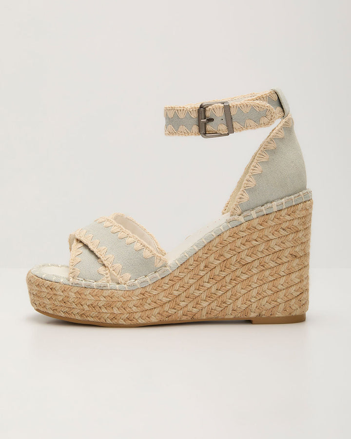 Saddler Raffia Wedge Sandal