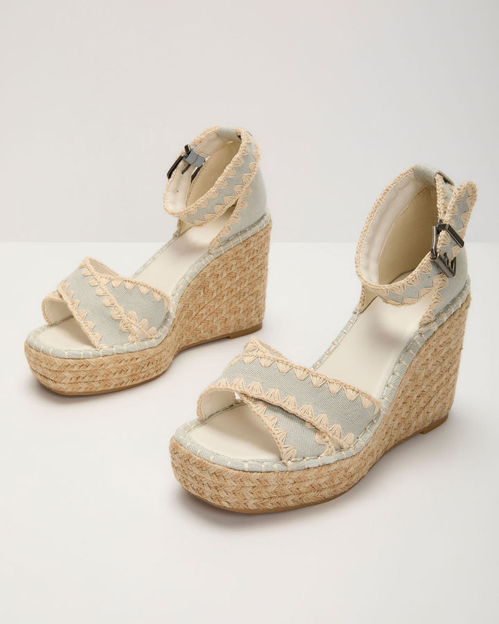 Saddler Raffia Wedge Sandal