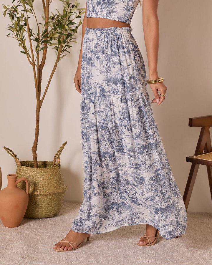 Cedar Skies Printed Maxi Skirt