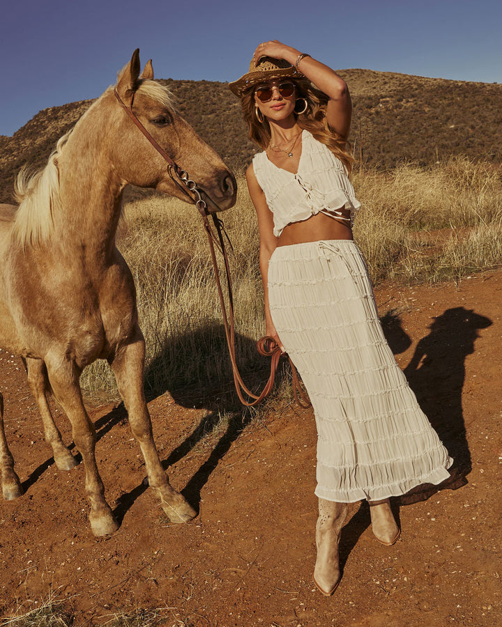 Celestial Haven Chiffon Maxi Skirt