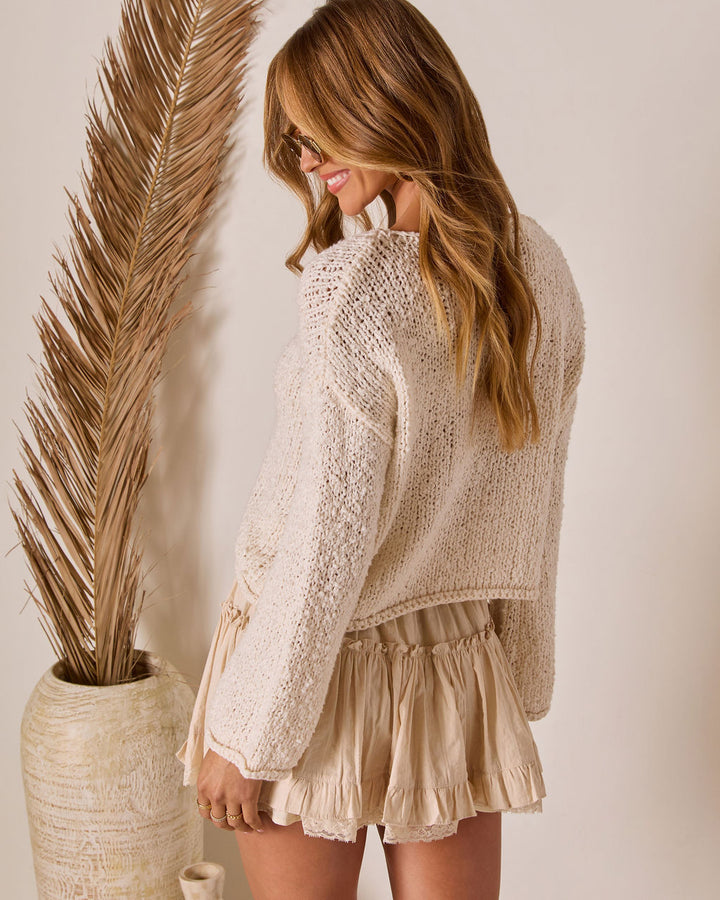 Whispering Palms Open Knit Sweater