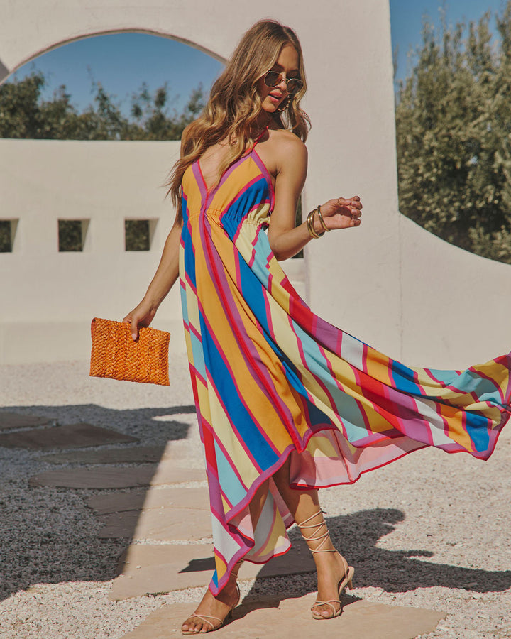 Grasse Border Print Maxi Dress