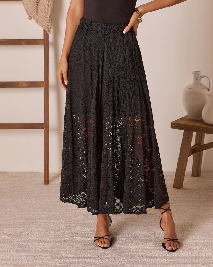 Sundrenched Lace Maxi Skirt