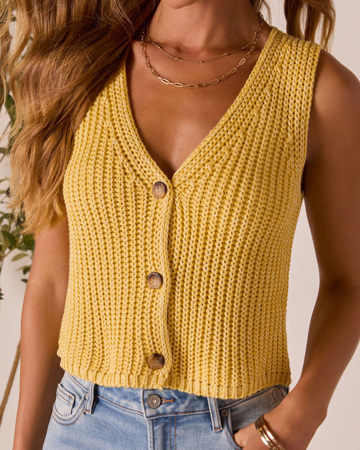 Martinez Crochet Knit Vest Top