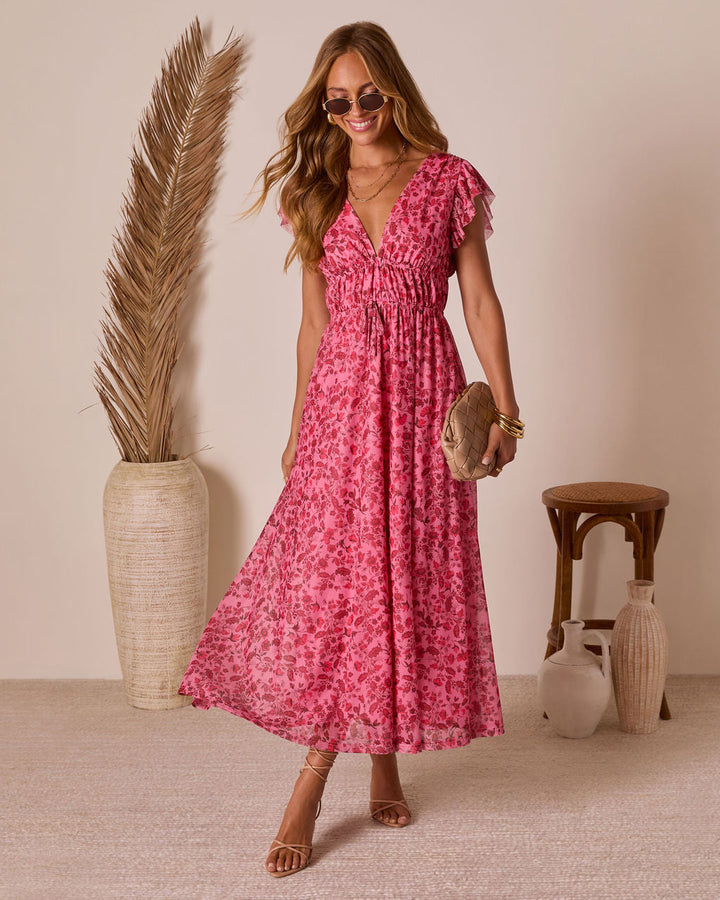 Private Island V-Neck Floral Maxi Dress