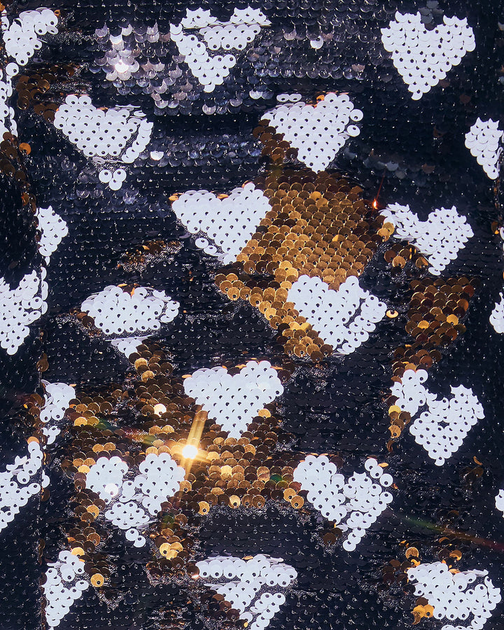 Darling Desire Heart Sequin Mini Dress