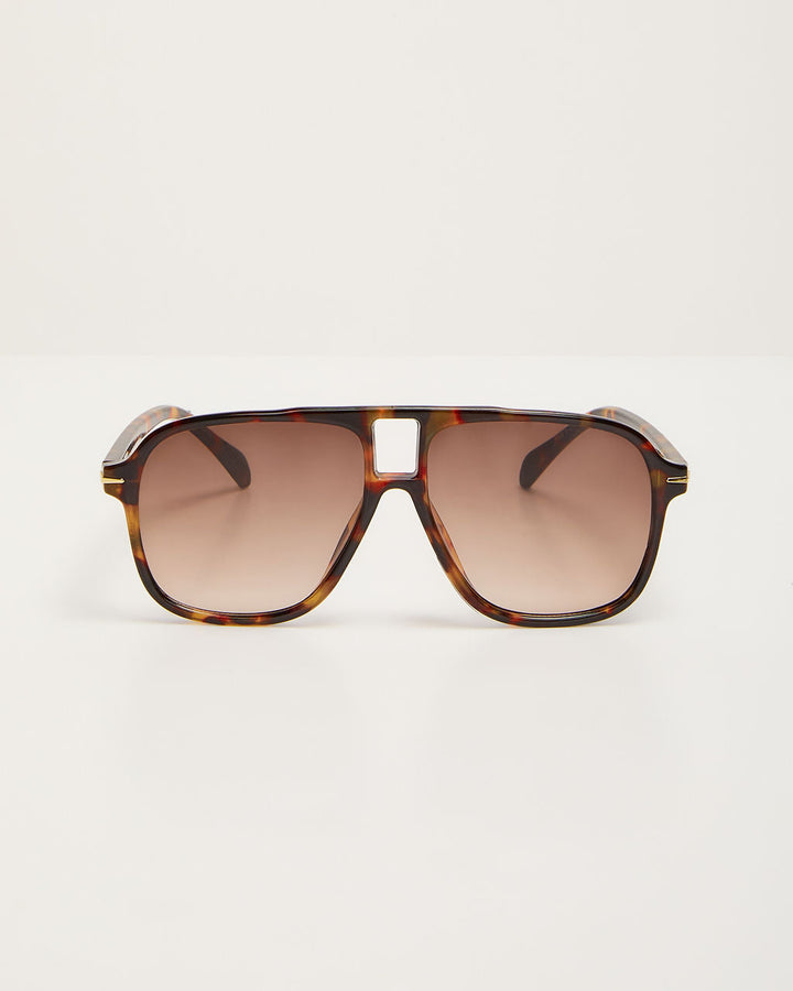 Capriana Large Tortoise Aviator Sunglasses