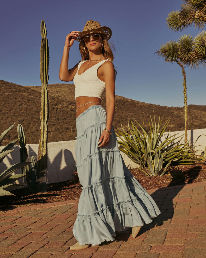 Chloe Lace Floral Crop Top