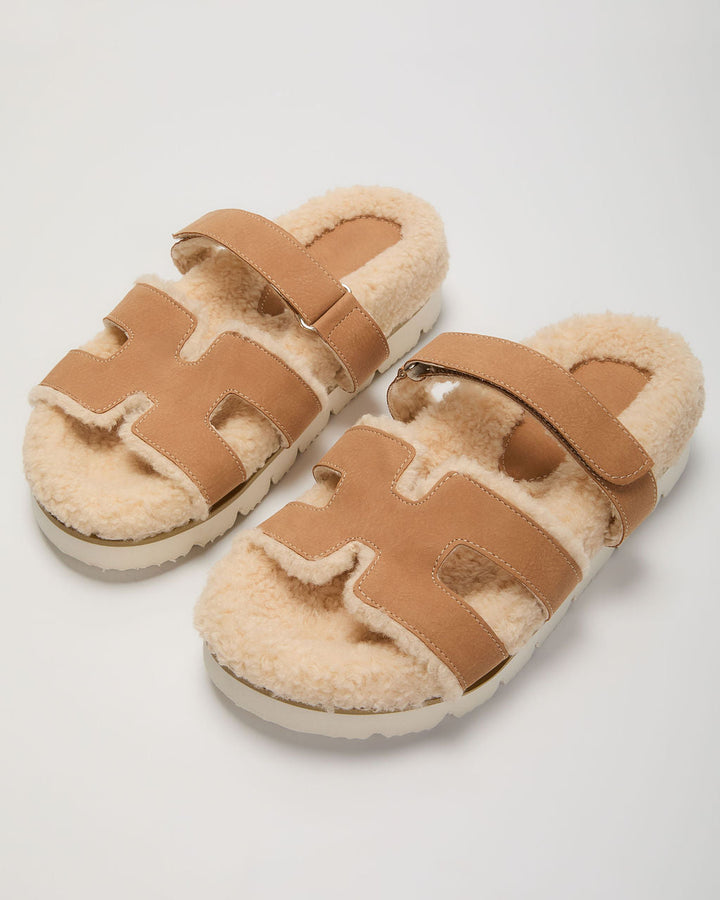 Adelene Sherpa Lined H-Strap Sandal