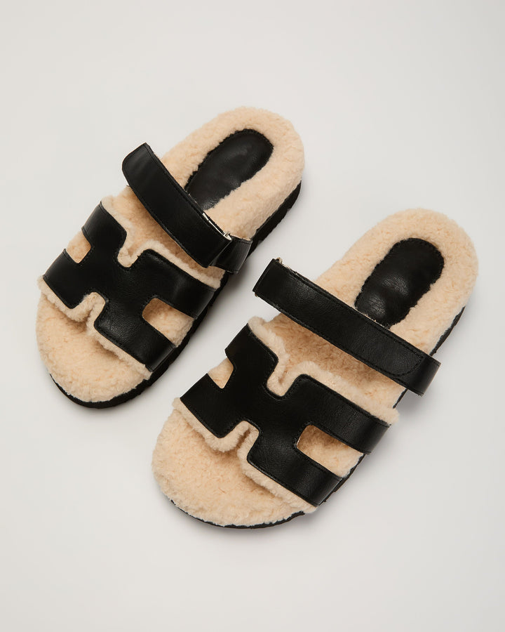 Adelene Sherpa Lined H-Strap Sandal