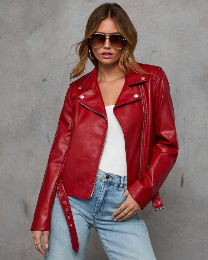 Cool Vibes Leather Moto Jacket