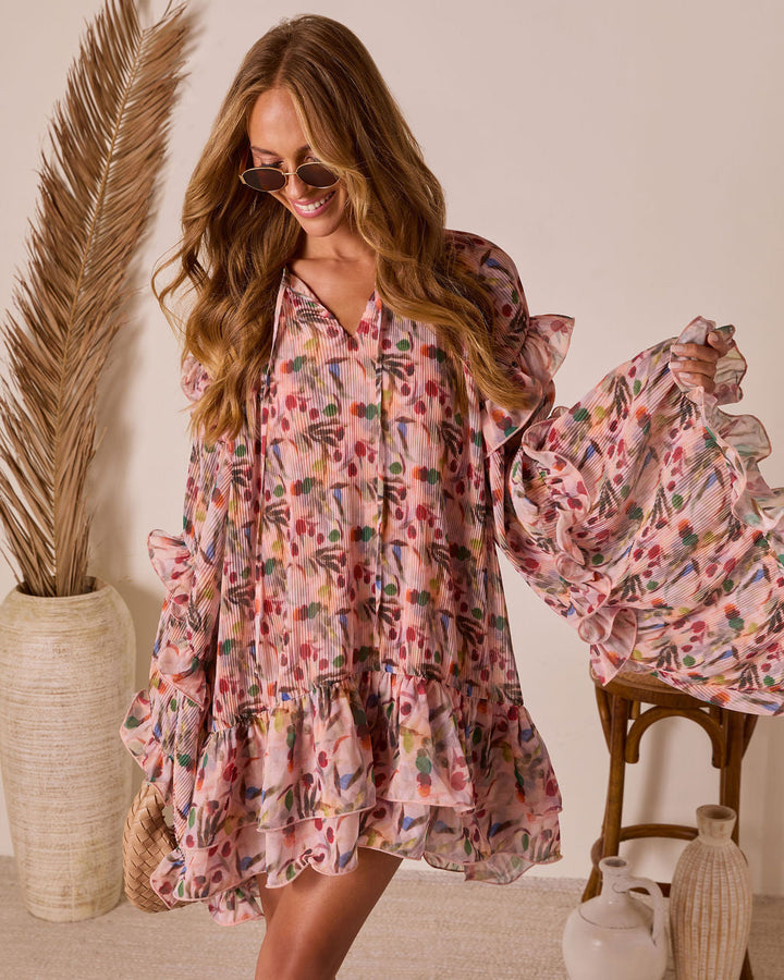 Melodic Ruffle Mini Dress