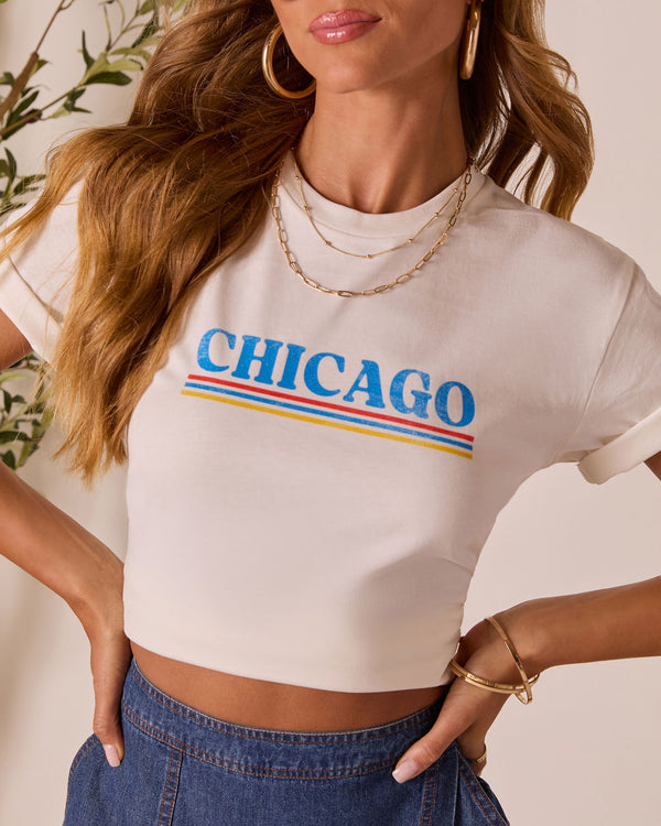 Chicago Short Sleeve Graphic Tee Natural
