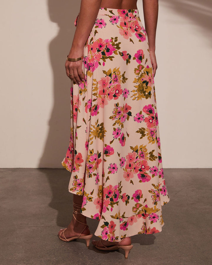 Kemie Floral Wrap Midi Skirt