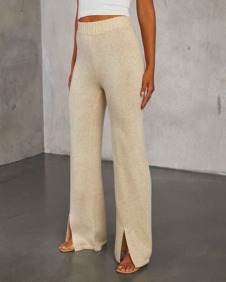 Somerset Front Split Pants Sandstone